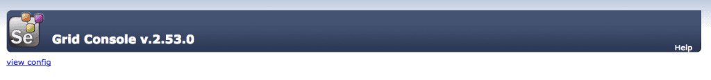 Selenium Grid console page